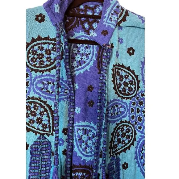 #1010 24WM | Arvi Vintage Tapestry Poncho Cape Shawl  One Size - Picture 5 of 9